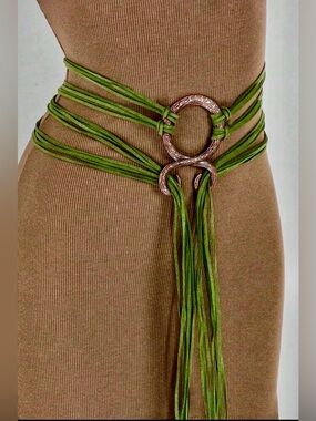 Faux Suede Wrap Bohemian Knotted Rope Waist Belt – Nordic / Viking Inspired